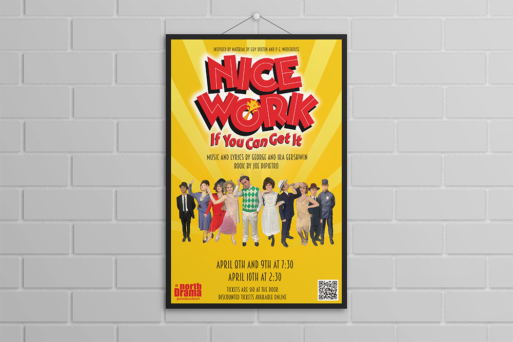 Poster featuring main cast of production Nice Work if You Can Get It