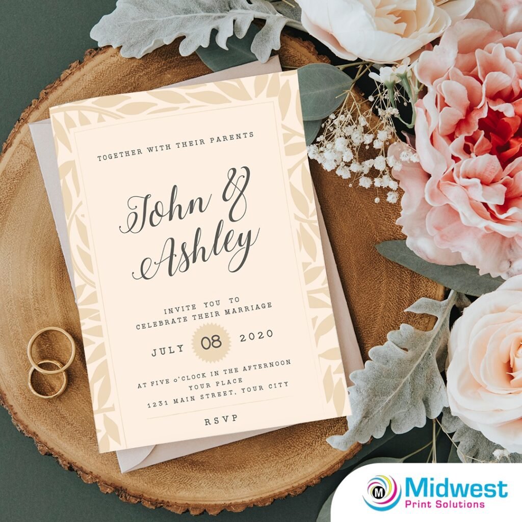 Image of a wedding invite static social media post for Midwest Computer Solutions, linking to the external post.